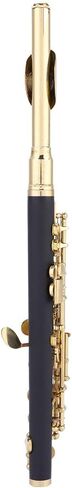 C Key Piccolo Flute Piccolo Flute للمبتدئين مطلي بنصف الحجم مع صندوق مبطن صوت مذهل تصميم فريد من نوعه حزام قابل للتعديل للطلاب (ذهبي) in Kuwait