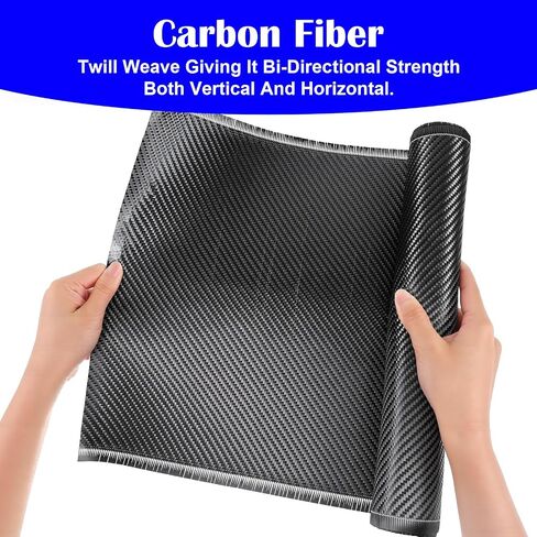 10ft x 12" Carbon Fiber Fabric Roll Black Carbon Fiber Sheet | Pure Cloth Black Carbon Fiber Cloth,2 x 2 Twill Weave 3k/220g,Cars Structural Reinforcement on Concrete Wall Basement Repair in Kuwait