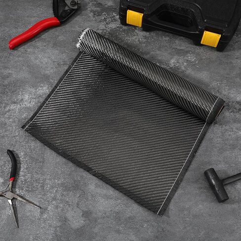 10ft x 12" Carbon Fiber Fabric Roll Black Carbon Fiber Sheet | Pure Cloth Black Carbon Fiber Cloth,2 x 2 Twill Weave 3k/220g,Cars Structural Reinforcement on Concrete Wall Basement Repair in Kuwait