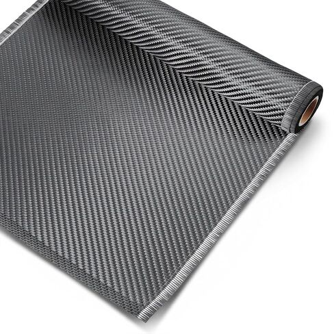 10ft x 12" Carbon Fiber Fabric Roll Black Carbon Fiber Sheet | Pure Cloth Black Carbon Fiber Cloth,2 x 2 Twill Weave 3k/220g,Cars Structural Reinforcement on Concrete Wall Basement Repair in Kuwait