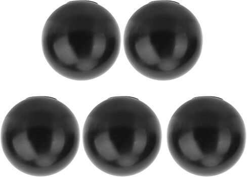 5 قطع من مقبض رافعة بلاستيكي هندسي أسود من Omabeta، مقبض كروي دائري M10x35mm مع صامولة نحاسية مدمجة لاستبدال أدوات الآلة in Kuwait
