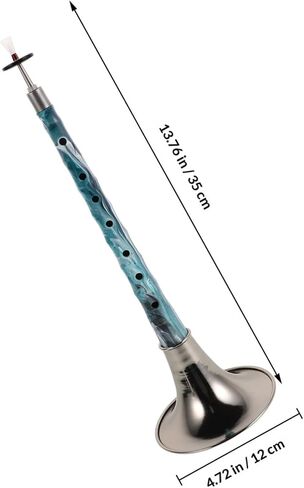 minkissy Suona Instrument D Key Traditional Chinese Folk Wind Instrument with Resin Body and Ink Painting Design Black Bowl for Beginners Wedding Celebration and Cultural Events in Kuwait