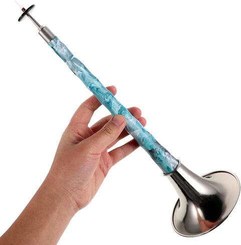 minkissy Suona Instrument D Key Traditional Chinese Folk Wind Instrument with Resin Body and Ink Painting Design Black Bowl for Beginners Wedding Celebration and Cultural Events in Kuwait