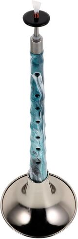 Traditional Chinese Suona Wind Instrument in D Key with Ink Blue Resin Body and Black Bell, High-strength Corrosion-resistant Folk Instrument for Beginners, Cultural Events, in Kuwait