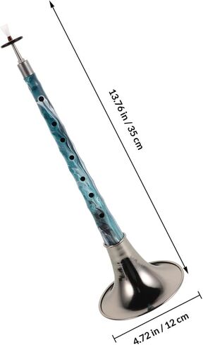 Traditional Chinese Suona Wind Instrument in D Key with Ink Blue Resin Body and Black Bell, High-strength Corrosion-resistant Folk Instrument for Beginners, Cultural Events, in Kuwait