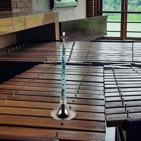 Traditional Chinese Suona Wind Instrument in D Key with Ink Blue Resin Body and Black Bell, High-strength Corrosion-resistant Folk Instrument for Beginners, Cultural Events, in Kuwait