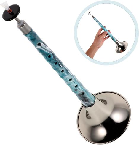 Traditional Chinese Suona Wind Instrument in D Key with Ink Blue Resin Body and Black Bell, High-strength Corrosion-resistant Folk Instrument for Beginners, Cultural Events, in Kuwait