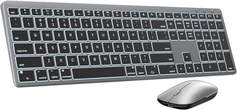 Wireless Keyboard and Mouse Backlit (Slate Gray) in Saudi Arabia