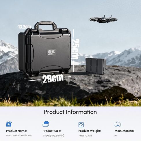 حافظة صلبة من STARTRC لملحقات DJI Air 3، حقيبة حمل مقاومة للماء لـ DJI Air 3 Fly More Combo مع وحدة تحكم DJI RC 2/RC-N2، حقيبة بدون طيار ذات سعة كبيرة مع حزام كتف in Saudi Arabia