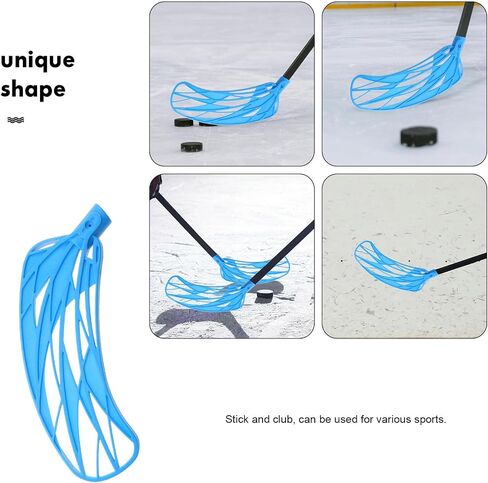 Street Hockey Stick Replacement Head Sturdy Pp Fiberglass Material, Versatile Design Reduces Risk of Injury, for Ball Hockey and Ice Use, Suitable for Athletes in Kuwait