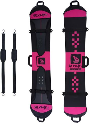 حافظة SkyPath Snowboard مزودة بمصدات مطاطية وغطاء ناعم قابل للتعديل مع أحزمة كتف مزدوجة قابلة للفصل in Kuwait