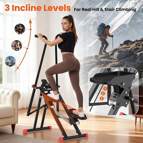 RELIFE REBUILD YOUR LIFE Stair Stepper for Home Exercise,New Version Stair Climber with Adjustable Resistance, Vertical Climber Cardio Exercise Machine for Full Body Workout, Extended Step Range in Kuwait