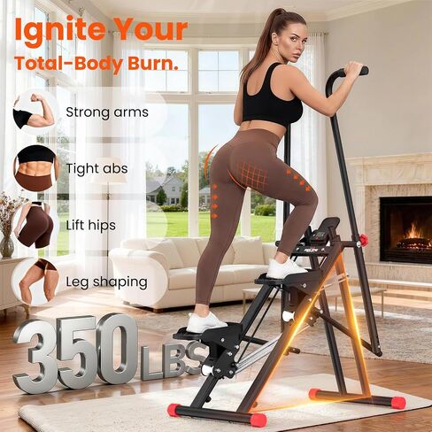 RELIFE REBUILD YOUR LIFE Stair Stepper for Home Exercise,New Version Stair Climber with Adjustable Resistance, Vertical Climber Cardio Exercise Machine for Full Body Workout, Extended Step Range in Kuwait