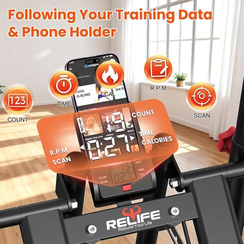 RELIFE REBUILD YOUR LIFE Stair Stepper for Home Exercise,New Version Stair Climber with Adjustable Resistance, Vertical Climber Cardio Exercise Machine for Full Body Workout, Extended Step Range in Kuwait
