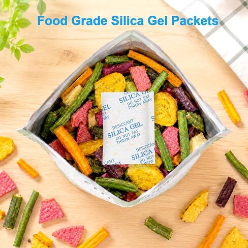 Absorbking Silica Gel Packets – 5 Gram 80 Packs Desiccant Packs for Storage, Food Grade Moisture Absorbers with Color Indicating, Silica Packets for Foods, Storage Bins, 3D Filaments, Electronics in Kuwait
