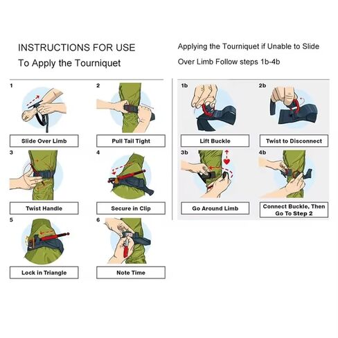 Tactical Tourniquet Gen 4 Medical Solutions 1.5" Compression Band with Molle Tourniquet Holder for Emergency Use in Kuwait