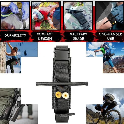 Tactical Tourniquet Medical Solutions with Molle Tourniquet Strap Holder for Bleeding Control Essential First Aid for Emergency Use in Kuwait