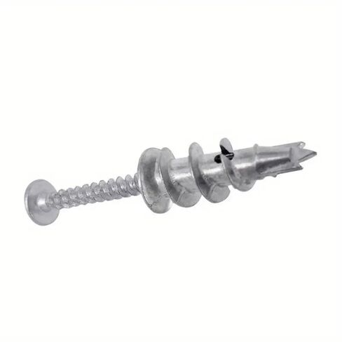 50/100Pcs Zinc Self-Drilling Drywall Expansion Anchors with Screws Kit, Used for TV Shelf Cabinet Gypsum Board Fixing in Kuwait