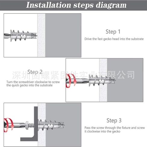 50/100Pcs Zinc Self-Drilling Drywall Expansion Anchors with Screws Kit, Used for TV Shelf Cabinet Gypsum Board Fixing in Kuwait