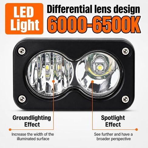 3 Pin Ebike Headlight Kit Compatible with Ridstar Q20/Q20 Lite/Q20 Pro, 20W Baja Style LED Front Light, 12V-60V Plug and Play Water-Resistant Headlamp with Mounting Hardware and Zip Ties in Kuwait