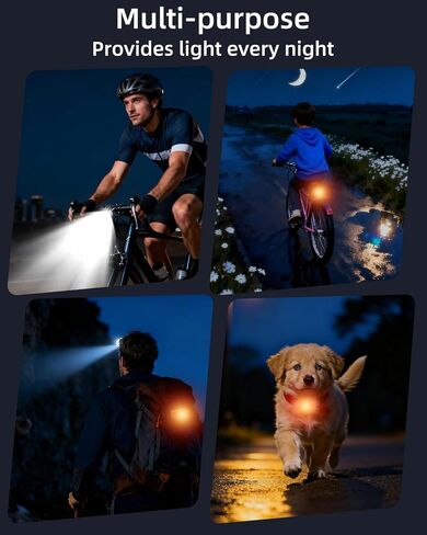 Bike Light Kit, LED Bicycle Light Set - 2 Bike Headlights & 2 Taillights, IPX4 Waterproof Rechargeable Bike Lights, 5 Modes Front/7 Modes Rear Night Cycling Lights for Safety,Kids Men Women Bike in Kuwait