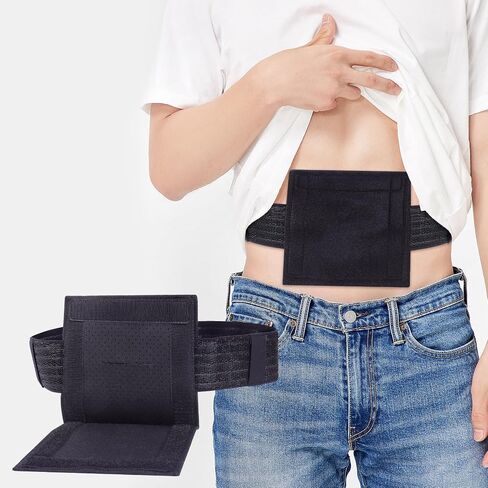 ENLUNTRA Breathable Feeding Tube Belt, Concealed and Comfortable Gastric Stoma G-Tube Accessories, Peritoneal Dialysis Belt, Adult Dialysis Feeding Tube Supplies with Large Square Feeding Tube Bag in Kuwait