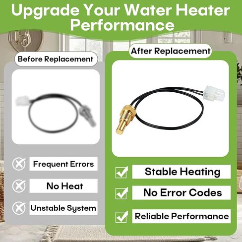 2-Pack AP19299 Thermistor Chamber Sensor Compatible with Rheem Ultra Low Nox Tankless Water Heater, Replacement for Rheem Heat Pumps & Chamber Sensor Systems in Kuwait