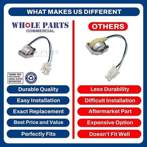 Upgraded Whole Parts Refrigerator Defrost Thermistor/Thermostat 55 Svce Part# 7006594 - Replacement & Compatible with Some Sub-Zero Refrigerators in Kuwait