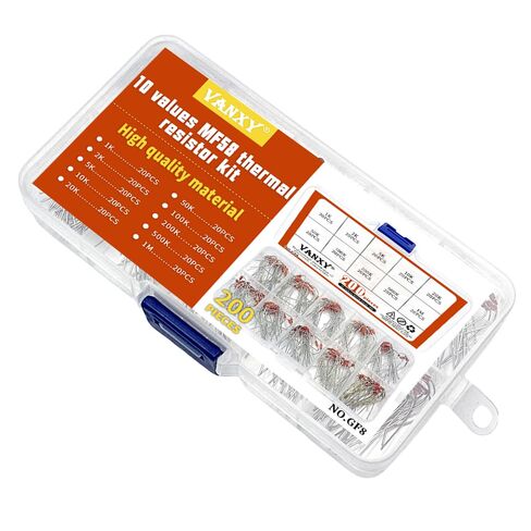10 Values MF58 NTC Thermistor 200pcs 1K 2K 5K 10K 20K 50K 100K 200K 500K 1M Ohm Thermistors Resistors 3950B 1% Temperature Sensors in Kuwait