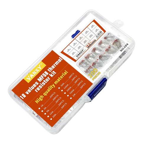 10 Values MF58 NTC Thermistor 200pcs 1K 2K 5K 10K 20K 50K 100K 200K 500K 1M Ohm Thermistors Resistors 3950B 1% Temperature Sensors in Kuwait