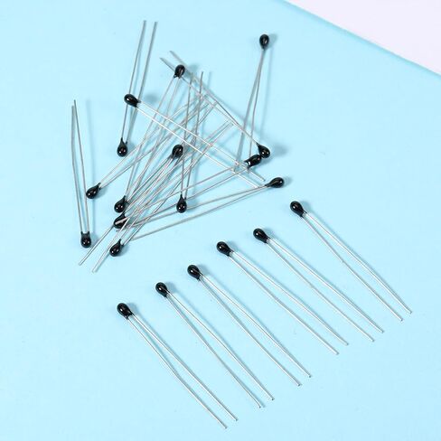 20 PCS NTC Thermistors Resistors, MF52-103 Current Limiter Temperature Sensor 10K Ohm NTC thermistor for Measuring Temperature, Black in Kuwait