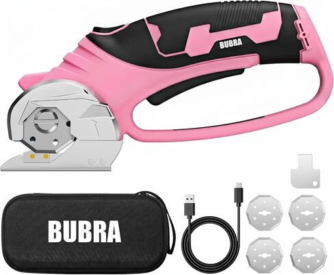 Cordless Electric Scissors for Cardboard Cutter with 4 SK5 Blades | 4V Electric Box Cutter, 1/3" Cutting Capacity, 2000mAh Battery, Power Cutter for Fabric Carpet Leather - Blue in Saudi Arabia
