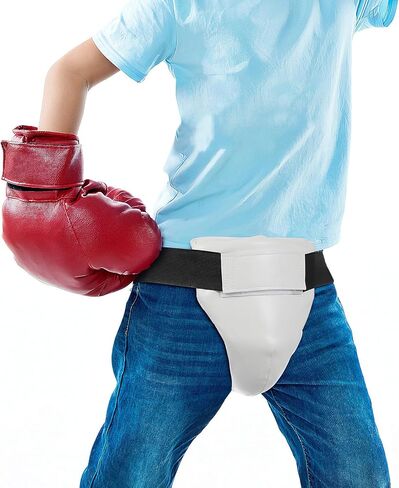 Garneck Boxing Groin Protector for Kids: Youth Athletic Cup, Protective Cup for Taekwondo, Karate Kickboxing Sports Training, Adjustable Groin Guard for Boys Girls in Kuwait