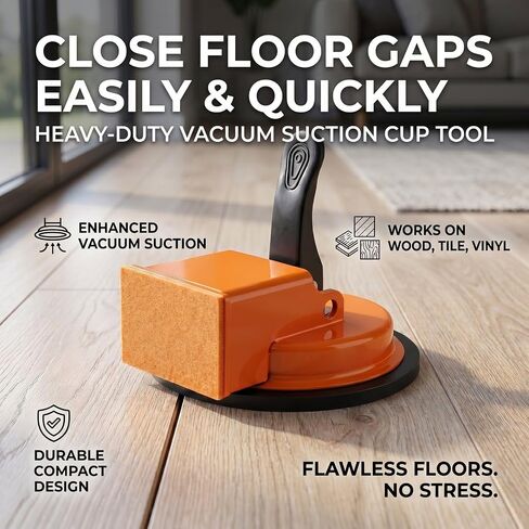 Floor Gap Fixer Tool with Enhanced Vacuum Suction Cup, Laminate Flooring Tool for Wood, Tile, Vinyl and Laminate Floor Gap Repair, Durable Compact Installation Tool in Saudi Arabia