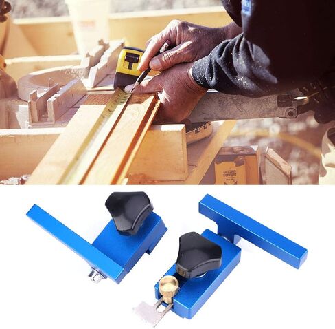 T Track Stop Fence Flip Stop Tool Woodworking Positioning Limiter Wood Clamp Aluminum Alloy T Track Stop for Woodworking (30#+45#) in Kuwait