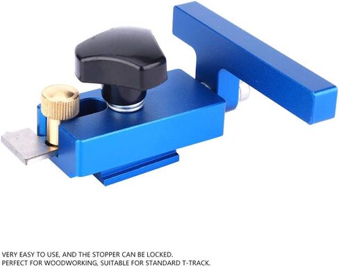 T Track Stop Fence Flip Stop Tool Woodworking Positioning Limiter Wood Clamp Aluminum Alloy T Track Stop for Woodworking (30#+45#) in Kuwait