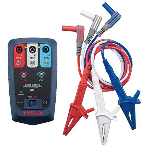 Japan sanwa KS1/KS3 Three-Phase AC Phase Detector;Live Wire Checking/Firewire Identification/Missing Phase Judgment(KS1) in Kuwait