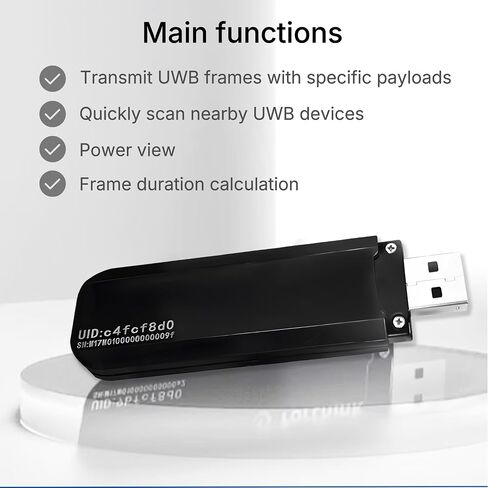 Heltec UWB Dongle Sniffer محلل حزم النطاق العريض للغاية لإنترنت الأشياء، IEEE 802.15.4، بروتوكول FiRa/CCC TOF/TDOA لتحديد المواقع، معدل بيانات 6.8 ميجابت في الثانية، ARM Cortex-M33، واجهة USB-A in Kuwait