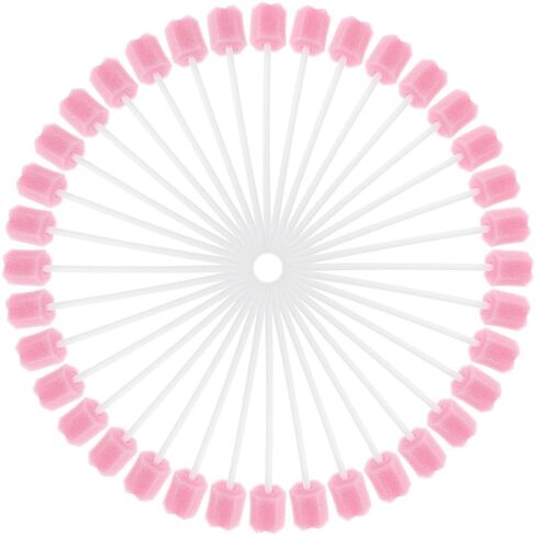 INOOMP 200pcs Disposable Pink Sponge Mouth Swabs for Gums and Teeth, 6 Angle Shaped Dental Swabs, Disposable and Gently Clean, for Household Supplies and Electronic Industry Use in Saudi Arabia