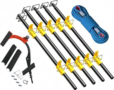 Heavy-Duty Roof Safety Anchor, 5000 lb Capacity Roof Hook for First Man Up & Last Man Down, Fall Protection for Roofers, Fits 6/12 to 12/12 Steep Slope Roofs (Black) in Saudi Arabia