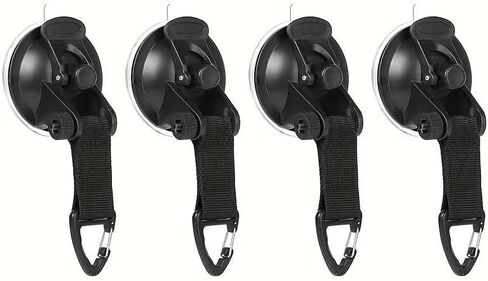 4Pcs Universal Car Suction Cup Anchor Securing Hook Tie Down Camping Tarp As Car Side Awning Outdoor Motorhomes Vans Accessories in Saudi Arabia