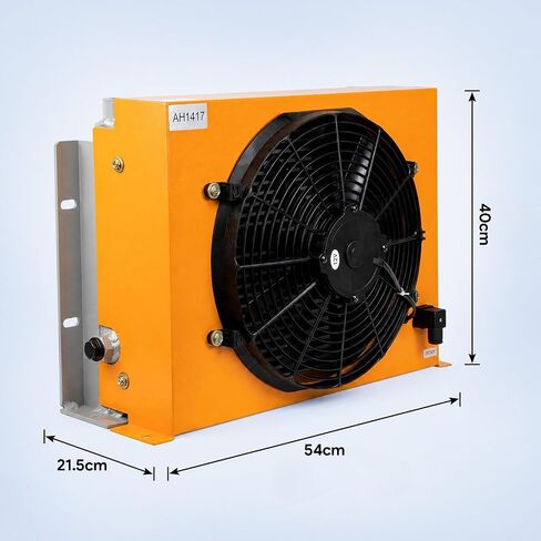 AH1417T-CA Hydraulic Oil Cooler, DC12V 120W 150L/min Air-Cooled Fan Radiator, 2MPa Industrial Cooling System for Hydraulic/Lubrication/Transmission Oil Systems in Saudi Arabia
