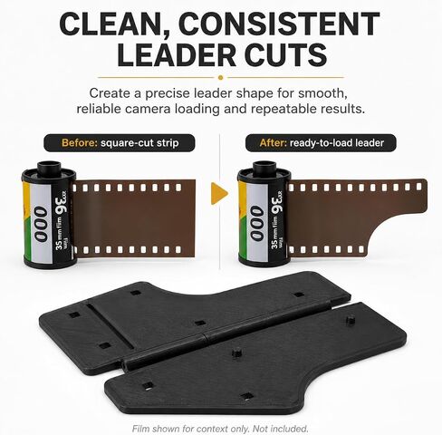 SplashNColor 35mm Film Leader Cutter Trimming Template for Leica Ablon – Precision Sandwich Guide | Easy Reload Analog Photography Tool | Bulk Roll Darkroom Accessory in Kuwait