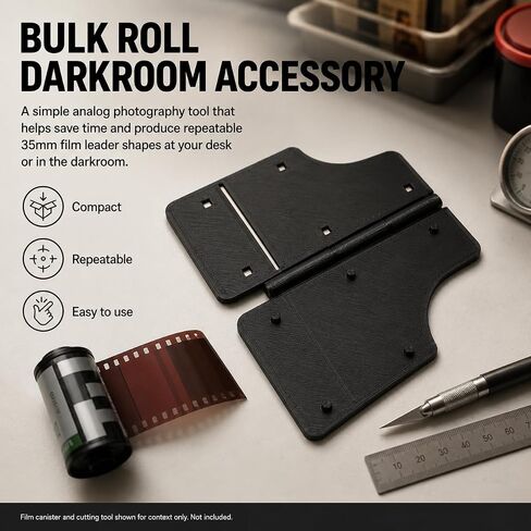 SplashNColor 35mm Film Leader Cutter Trimming Template for Leica Ablon – Precision Sandwich Guide | Easy Reload Analog Photography Tool | Bulk Roll Darkroom Accessory in Kuwait
