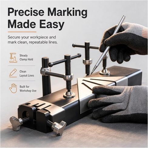 22.5°-90° Professional Heavy Duty Metalworking Miter Square, Welding Angle Layout Tool for Pipe Tubing Fabrication, Square Tubing, Pipe, Angle Iron, Framing and Saw Marking(10") in Kuwait