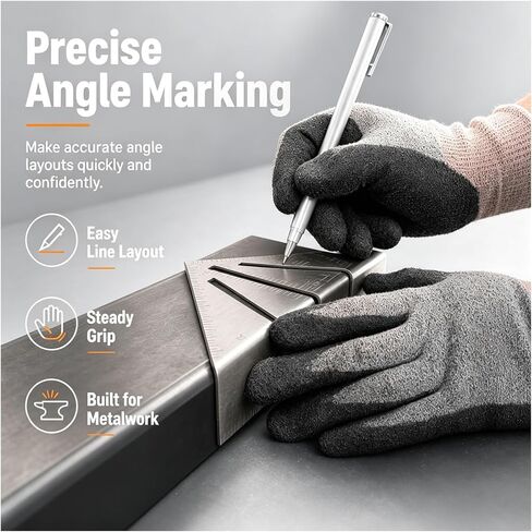 22.5°-90° Professional Heavy Duty Metalworking Miter Square, Welding Angle Layout Tool for Pipe Tubing Fabrication, Square Tubing, Pipe, Angle Iron, Framing and Saw Marking(10") in Kuwait