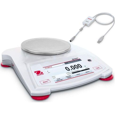 Ohaus Scout STX421 ميزان محمول بشاشة تعمل باللمس 420 × 0.1 جرام مع واجهة USB Devive in Kuwait