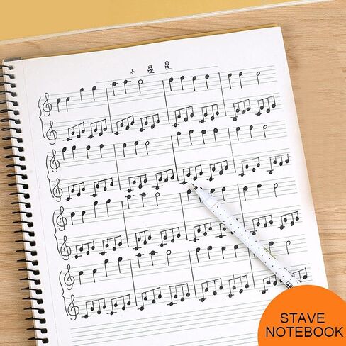 50 Pages Musical Notation Staff Notebook Music Manuscript Writing Paper for Songwriters Piano Notebook Amateurs Music Score Writing Paper (Yellow Score Pattern) in Kuwait