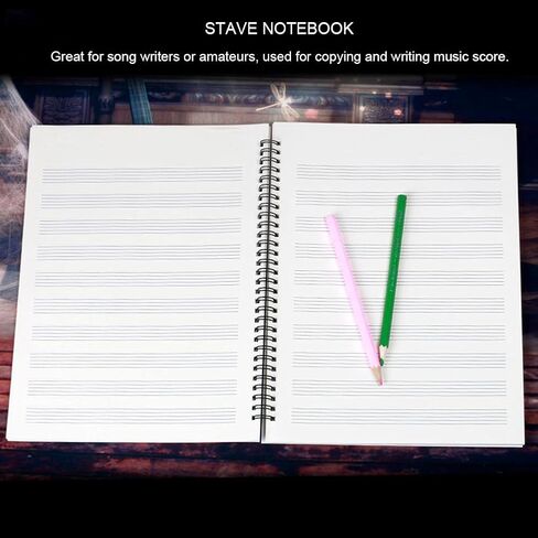 50 Pages Musical Notation Staff Notebook Music Manuscript Writing Paper for Songwriters Piano Notebook Amateurs Music Score Writing Paper (Yellow Score Pattern) in Kuwait