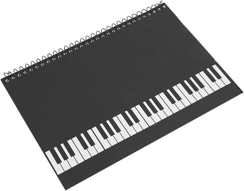 50 Pages Musical Notation Staff Notebook Music Manuscript Writing Paper for Songwriters Piano Notebook Amateurs Music Score Writing Paper (Black Piano Pattern) in Kuwait